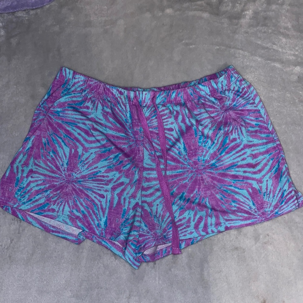 Purple and blue pajama shorts from justice | size 14
